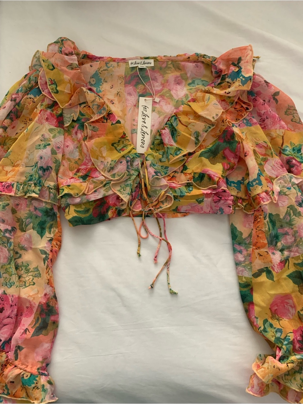 For Love And Lemons Nina Top Size XXS NWT - Picture 7 of 8